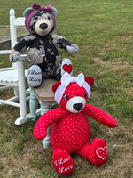 Memory Bear with Handwriting from Loved Ones, Made from Clothing, Memorial Keepsake, Remembrance Gift