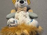 12in. Melody Memory Bear, Keepsake Memorial Bear Made from Clothing with Embroidery Option