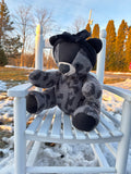 Memory Bear with Movable Arms and Legs, Memorial Gift Made from Loved One's Clothing, Embroidery Options
