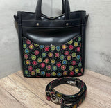 Faux Leather Ladies Crossbody Handbag, Gift for Wife, 11.5 Inches H, 11.75 Inches W, 3.75 Inches D