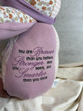 Keepsake Memory Bear: 18 Inch Teddy Bear Made from Baby Clothes, Embroidered Name