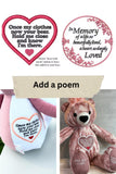 Keepsake Elephant made from Your Clothing, Memory Elephant with Embroidery Options, Memorial Animal for Remembrance