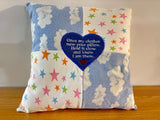 Keepsake Pillow, Customized Memory Pillow Made from Your Loved One's Clothing, Embroidered Name and Message Option