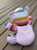 Birth Weight Keepsake Bear: Weighted Memory Bear Made From Baby Clothes