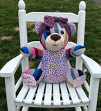 Birth Weight Keepsake Bear: Weighted Memory Bear Made From Baby Clothes