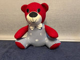 Birth Weight Keepsake Bear: Weighted Memory Bear Made From Baby Clothes