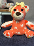 Birth Weight Keepsake Bear: Weighted Memory Bear Made From Baby Clothes