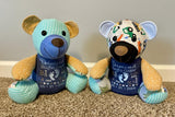 Birth Weight Keepsake Bear: Weighted Memory Bear Made From Baby Clothes
