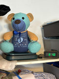 Birth Weight Keepsake Bear: Weighted Memory Bear Made From Baby Clothes