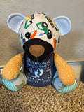 Birth Weight Keepsake Bear: Weighted Memory Bear Made From Baby Clothes