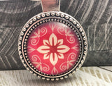 Red Damask Key Chain, Car Key Holder