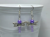 Dragonfly Earrings- Beaded Earrings- French Hook Wire Earrings