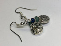 Antique Sun Dangle Earrings | French Hook Wire Earrings