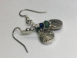 Antique Sun Dangle Earrings | French Hook Wire Earrings