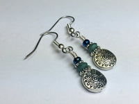 Antique Sun Dangle Earrings | French Hook Wire Earrings
