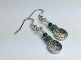 Antique Sun Dangle Earrings | French Hook Wire Earrings