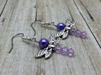 Dragonfly Earrings- Beaded Earrings- French Hook Wire Earrings
