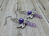 Dragonfly Earrings- Beaded Earrings- French Hook Wire Earrings