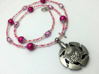 Pink Yarn & Thread Cutter Necklace | Gift for Knitters