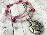 Pink Yarn & Thread Cutter Necklace | Gift for Knitters