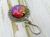 Magnetic Sunset Tree Knitting Pin For Portuguese Knitters, Tree of Life Brooch