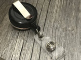 Mandala Retractable Badge Reel, Magnetic or Clip on Name Tag Holder