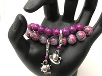 Tea Time Knitters Counting Bracelet | Abacus Charm Bracelet | Gift for Knitters | Row Counter |