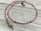 Pink Flamingo Bookmark, Book Thong, Beaded Bookmark, Reading Gift