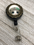 Magnetic Cat Badge Reel, Retractable Id Holder, Gift for Teacher, Nurse, Secretary