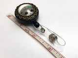 Magnetic Cat Badge Reel, Retractable Id Holder, Gift for Teacher, Nurse, Secretary