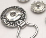 Magnetic Snap Button Brooch with 3 Changeable Designs, Eyeglass Holder, Boho Mandala