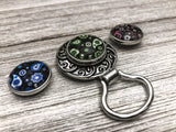 Magnetic Paisley Holder for Eyeglasses and ID Badges- 3 Interchangeable Designs