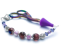 Purple Scissor Fob | Sewing Accessories | Scissor Charm Jewelry |