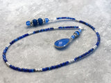 Blue Teardrop Bookmark | Book Thong for Book Lover