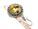 Magnetic Portuguese Knitting Pin,  Magnetic Brooch, Cat Knitting Pin