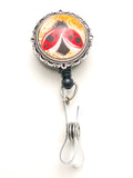 Ladybug Retractable Badge Reel, Magnetic or Clip On Id Holder