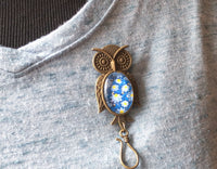 Magnetic Owl Badge Holder for Work ID, Gift for Teacher, Coworker