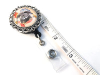 Bunny Rabbit Magnetic Badge Reel,  Retractable Badge Holder, Clip On or Magnetic