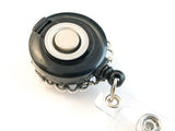 Mandala Retractable Badge Reel, Magnetic or Clip on Name Tag Holder