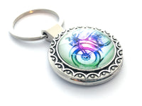 Vintage Motorcycle Keychain, Key Fob for Men, New Driver Gift, Father&#39;s Day Gift