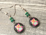 Owl Dangle Earrings with French Hook Wires