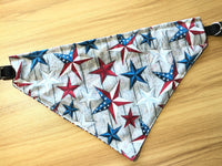 Reversible Dog Bandanna, Over the Collar Dog Bandana, Holiday Pet Apparel, Gift for Dogs
