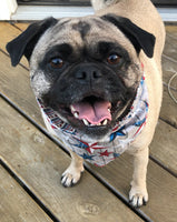 Reversible Dog Bandanna, Over the Collar Dog Bandana, Holiday Pet Apparel, Gift for Dogs