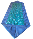Quilted Table Runner, 13x42" Dragonfly Table Quilt for Coffee or Dining Table, Reversible Decor