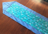 Quilted Table Runner, 13x42" Dragonfly Table Quilt for Coffee or Dining Table, Reversible Decor