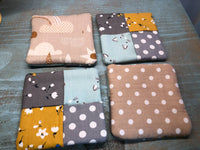 Handmade Fabric Coasters, Set of 4 Drink Rug Mats for Coffee Cup, Gifts for Friends