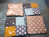 Handmade Fabric Coasters, Set of 4 Drink Rug Mats for Coffee Cup, Gifts for Friends