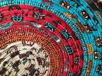 Jelly Roll Rug, Oval Kitchen Accent Rug, Boho Throw Rug with Southwestern Print, Christmas Gift for Mom