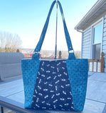 Dragonfly Tote Bag, Shoulder Handbag, Carry All Purse for Mom, Book Bag for Teacher, Magnetic Snap Closure and Slip Pockets