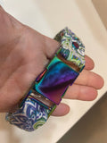Paisley Print Dog Collar and Matching Leash Set with Metal Hardware, Walking Leash for Puppy, Pet Necklace, 5 Foot Leash, Gift for Pet Owner